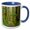Blue/White, variant on 3drose, Mt. Baker Snoqualmie National Forest Hiking Trail, Wa., 11oz Two-tone Green Mug