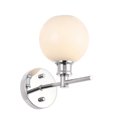 thumbnail image 4 of Living District Collier Industrial Mid-Century Modern 1 Light LED E26 Chrome Frosted Glass Wall Sconce, 4 of 4