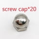 thumbnail image 2 of Tuercas de cabeza de tuerca de media bola pequeñas de 20 piezas Inserte Nutsert Cap Afortunado Sencillez, 2 of 4