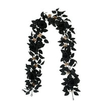 CASAFUN Artificial Rose Vines Fake Hanging Silk Flower Plastic Floral Garland with Leaf for Indoor Wedding Party Table Centerpiece Home Garden Wall Halloween Decor