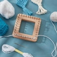 thumbnail image 2 of Knitting Loom, Wooden Yarn Knitting Machine Square Knitting Loom Hand Knitting Tool Wool Knitting Loom Tools Knitting Loom for Making Cushions Scarves Hats Shawls, 10 * 10cm, 2 of 8