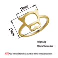 thumbnail image 5 of Cow Stainless Steel Ring Gold Plated Ring Personality Animal Jewelry, 5 of 5