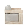 thumbnail image 5 of Paradiso Outdoor Teak Natural Look Swivel Chair - Gray Fabric, 5 of 5