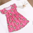 thumbnail image 2 of Girls Casual Baseball Print Dress with Flounce Playful Summer Outfit Toddler Clothes, 2 of 3
