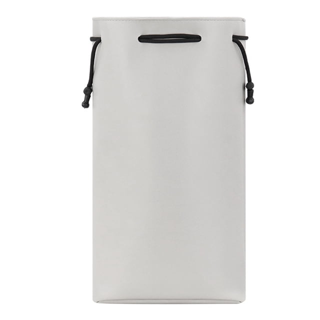Bolsa de almacenamiento colgante de PU, portátil, de gran capacidad, suave, impermeable, organizador de secador de pelo para rizador, color gris