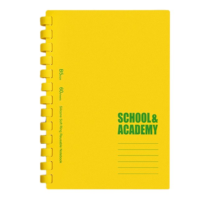 Cuaderno espiral, 260 x 180 mm B5 Cuaderno con anillo de goma blanda - Diario de estudio y notas de 120 páginas Adepaton BST3010609-2