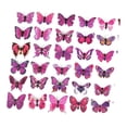 thumbnail image 2 of 200 piezas de mariposas voladoras 3D para decoración de pared, calcomanías de mariposas para pared, pegatinas de mariposas Violeta, 2 of 9