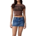 thumbnail image 1 of SUNSIOM T-Shirt Décontracté à Manches Courtes Col Rond Imprimé Lotus pour Femmes Streetwear, 1 of 7