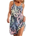 thumbnail image 2 of EGNMCR Robes de Fête pour Femmes Mode Femmes Été Sans Manches Décontractée Imprimée Dos Nu Robe Mini, 2 of 5