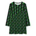 thumbnail image 3 of Lucky Four Leaf Clover Long Sleeved Dress Long dress woman summer outfits for women, 3 of 4