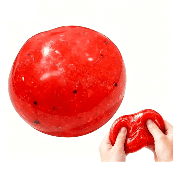 Tianiyouqing Watermelon Squeeze Stress Ball, Handmade Super Soft Slow Rising Fidget Squeeze Balls for Stress Relief 1pcs