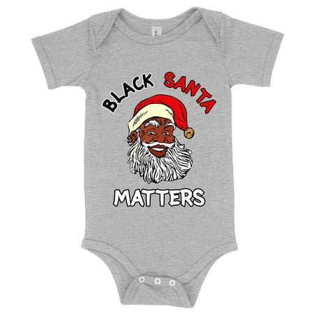 

Baby Black Santa Matters Onesie - Black Christmas Onesies