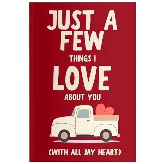 Yippzo Just A Few Things I Love About You Fill In The Blank Gift Book - Guided Prompts with Photo Space Memory Journal, Love Fill in Book for Couples, Anniversary Gift