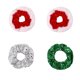 thumbnail image 1 of 4 coleteros navideños para el pelo, coleteros navideños con lentejuelas verdes y plateadas, coleteros de terciopelo rojo, bandas elásticas para el pelo, cuerdas para el pelo, 1 of 4