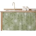 thumbnail image 2 of Sage Green Christmas Cabinet Curtain 32"Wx55"L,Dustproof Pantry Door Curtain with Self Adhesive Tape,Winter Xmas Snowflakes Textured Tall Storage Cover Privacy Drape for Bathroom Kitchen Laundry Room, 2 of 9