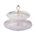 thumbnail image 4 of veasfak Creative Fruit Plate Buffet Cake Stand Holder Kitchen Organizer Dinnerware Double Layer M, 4 of 8