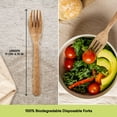 thumbnail image 2 of Premium Quality100% Biodegradable Forks Made of Vegetable Fibers, 100 PCS of 6.7” Long Heavy-Duty and Splinter Free Eco-Friendly Forks, Perfect Sustainable Cutlery for All Types of Occasions, 2 of 4