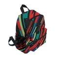 thumbnail image 2 of FORMRS School Backpack with Front Zippered Pocket 12" Student Travel Daypack, Blue Abstract Lines, 2 of 6