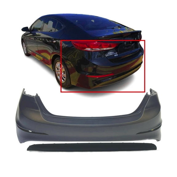 DCP Rear Bumper Cover Kit for 2017 2018 Hyundai Elantra HY1100212 HY1195118