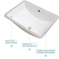 thumbnail image 4 of Logmey 21 in. x 14 in. Undermount Rectangular Corner Porcelain Ceramic Bathroom Sink in White, 4 of 6