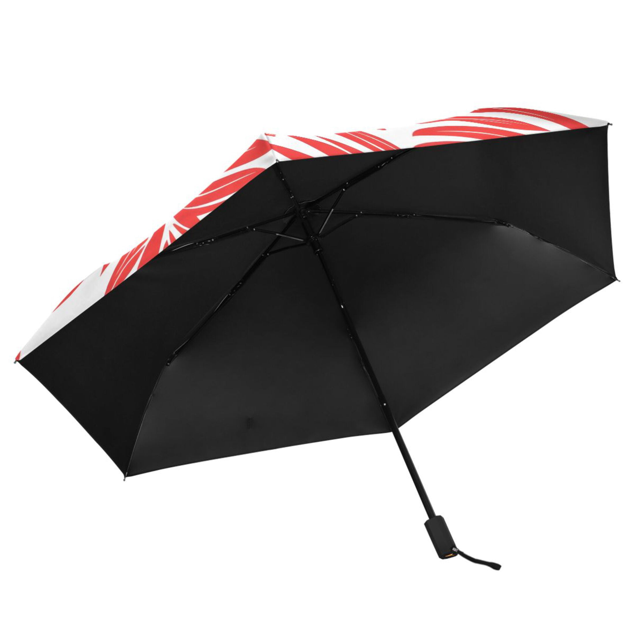 ALAZA Tropical Leaf-a1 UPF 50+ Compact Folding Umbrella for Rain Travel Umbrella Packable