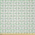 thumbnail image 2 of Ambesonne Vintage Fabric by the Yard Microfiber, Flower-Like Little Shapes, 10 Yards, White Dark Eggshell, 2 of 2