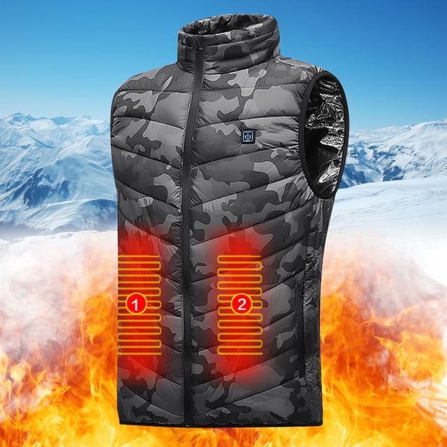 Chaleco Vestes chauffantes électriques unisexes coupe-vent pour la randonnée aux sports d'hiver (multicolore L) Cgtredaw Multicolor T L para Unisex