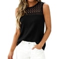 thumbnail image 6 of BTFBM Tank Top for Women Sleeveless Shirts Waffle Knit Vest Crew Neck Casual Outfits Loose Blouses Summer Tops, 6 of 7