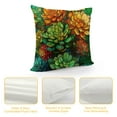 thumbnail image 4 of Acheng Succulent Throw Pillow Covers Abstract Floral Plants Glass Aesthetic Art Bohemian Cottagecore Green Orange Blue Decor Comfortable Soft Bedroom Indoor Room Office Square Pillow Covers  White, 4 of 5