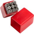 thumbnail image 3 of PinesC 9pc 4mm Metal Stamp Punctuation Set Punch Carbon Steel Tool Case Craft Maker Red, 3 of 4
