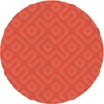 thumbnail image 1 of Ahgly Company Indoor Round Patterned Orange Red Orange Area Rugs, 5' Round, 1 of 1