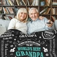 thumbnail image 2 of Fathers Day Grandpa Gifts Throw Blanket 50"X60", Gifts for Grandpa, Grandpa Birthday Gifts Ideas from Grandson Granddaughter, Gifts for Grandpa from Grandkids, Grandfather Gifts for Fathers Day, 2 of 6