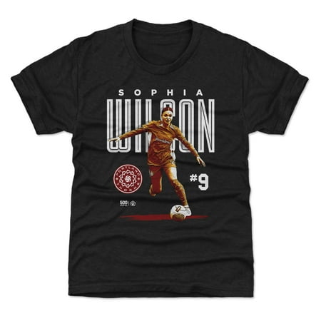 Youth 500 Level Sophia Wilson Black Portland Thorns FC Player Bitmap Graphic T-Shirt