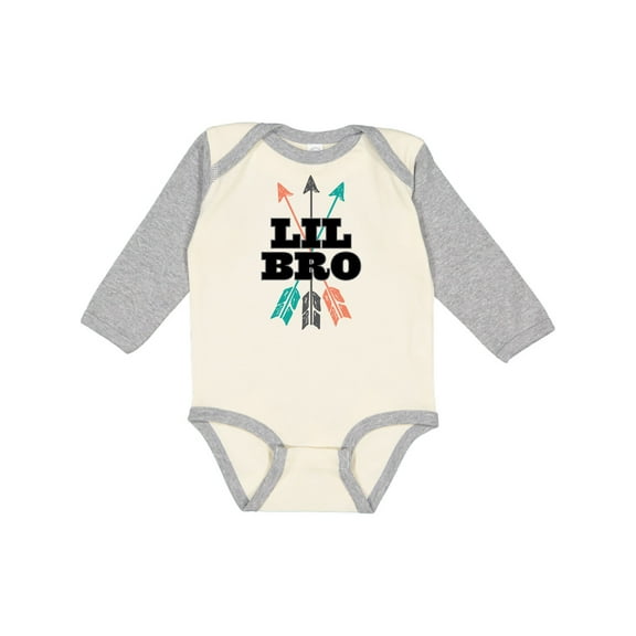 Inktastic Lil Bro Boys Native Arrow Brother Boys Long Sleeve Baby Bodysuit