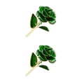thumbnail image 3 of Ounissouiy Rosas artísticas y duraderas chapadas en oro con exquisita artesanía plantas artificiales pintura flores Type7 NO7, 3 of 6