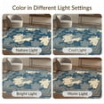 thumbnail image 7 of ODIKA 6'x9' Ultra-Soft Area Rug, Ocean Compass Motif Coral Border Vintage Turtle Nautical Map Playful Expressive None Washable, Bare feet friendly, Silk-Touch for Guest Room, Bedroom, 7 of 7