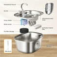 thumbnail image 6 of Cat Water Fountain with Water Level Window, 3.2L/108oz ‘Big Eye’ Automatic Stainless Steel Pet Water Fountain, Pet Water Dispenser Cat Drinking Fountains with Ultra-Quiet Pump for Cats, Pets(1 Brush), 6 of 8