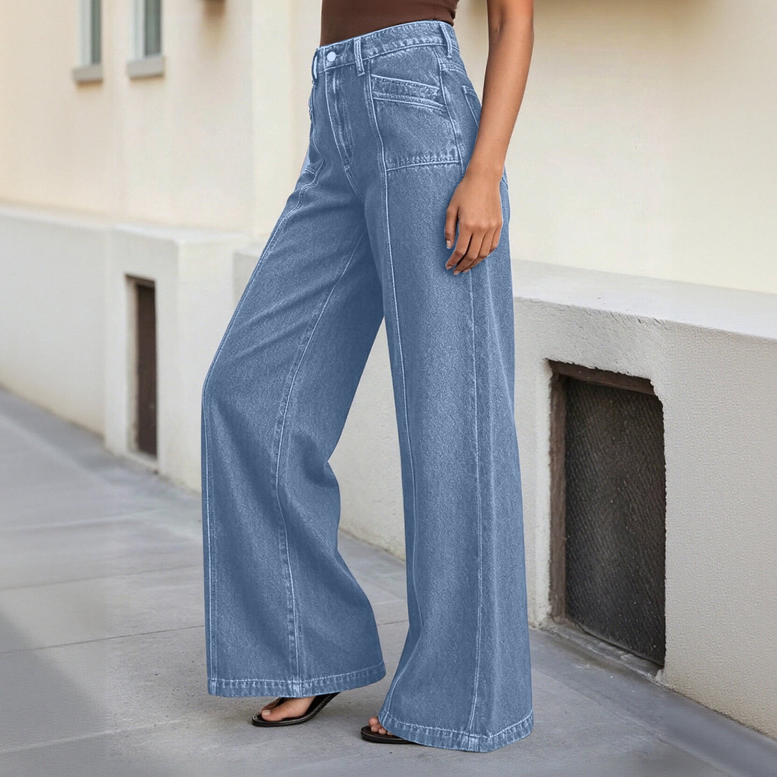 Byworldtasic Womens Wide Leg Jeans High Waisted Baggy Stretchy