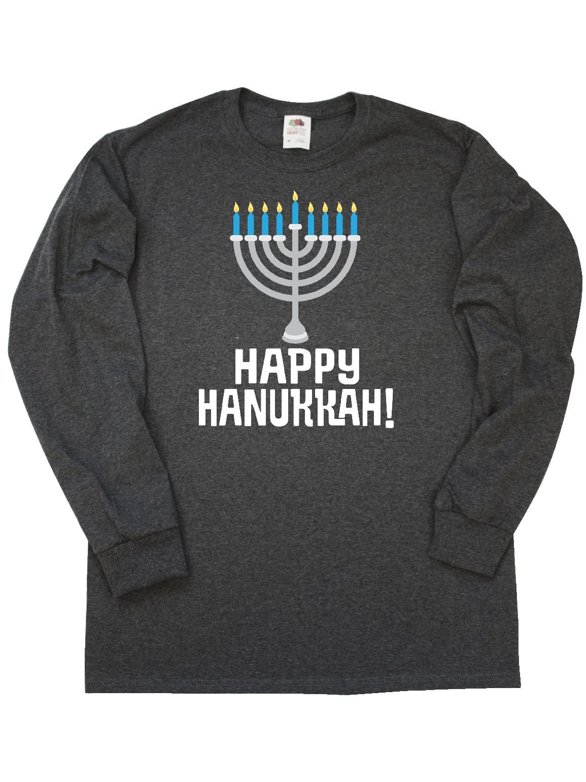 INKtastic Happy Hanukkah Menorah Long Sleeve TShirt