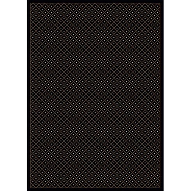 Radici 782-1611-BLACK Como Rectangular Black Traditional Italy Area Rug- 5 ft. 5 in. W x 7 ft. 7 in. H