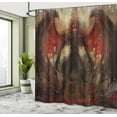 thumbnail image 5 of Ambesonne Fantasy Shower Curtain, Devil Wings Themed Design, 69"Wx75"L, Red Grey, 5 of 5