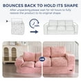thumbnail image 6 of GOODONE Bean Bag Chair,Bean Bag Sofa with Pillows and Armrests,Floor Sofa,Reading Chair,High Elastic Lazy Sofa,Suitable for Bedroom and Living Room,No Assembly Required,3Seater,Pink, 6 of 9