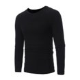 thumbnail image 2 of Suéter De Punto Para Hombre Suéteres De Invierno Ajustados Elásticos Con Rayas Cruzadas (Negro L)-160037.05 Tmvgtek Caballero, 2 of 5