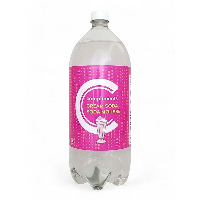 Compliments Soft Drink Clear Cream Soda, 2 Litre/67 fl. oz. Bottle