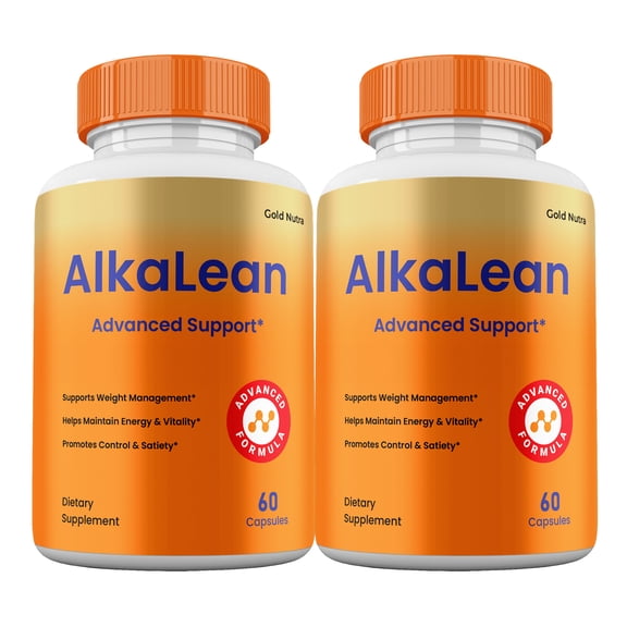 AlkaLean Capsules, Maximum Strength All Natural Formula, Alka Lean 60 Capsules per Bottle (2 Pack)