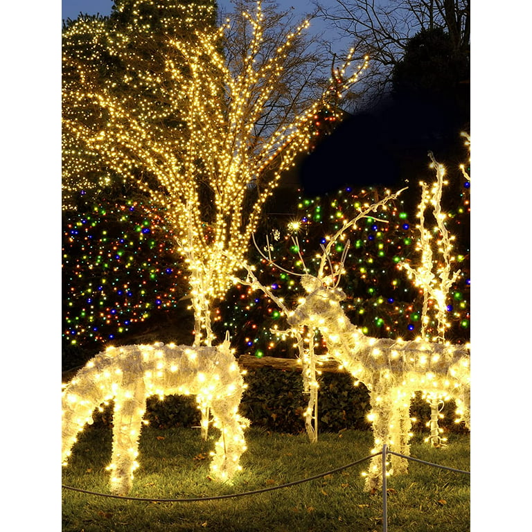 Waterproof Outdoor Christmas Lights 330ft Cool White Green Wire