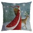 thumbnail image 2 of LSLJS Décorative Housse de Coussin de Noël, Housse de Coussin en Coton et Lin pour Canapé, Décorations de Noël, 2 of 2