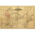 thumbnail image 1 of 24"x36" Gallery Poster, Map La Crosse & Milwaukee RailRoad wisconsin 1855, 1 of 1