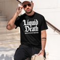 thumbnail image 3 of Liquid Death T-Shirt Casual Tee Shirts For Men, 3 of 6