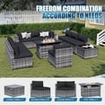 thumbnail image 5 of Sunmthink 12-Piece Outdoor Patio Furniture, Patio Furniture Sets with Fire Pit, Wicker Outdoor Conversation Set and Waterproof Cover, 5 of 9